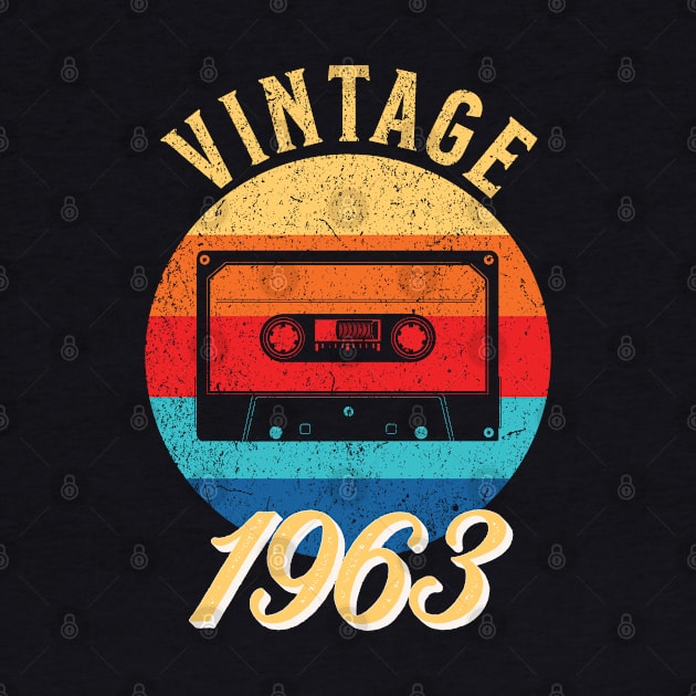 Vintage Year Since 1963 | Cassette | 59th Birthday Gift by jiromie